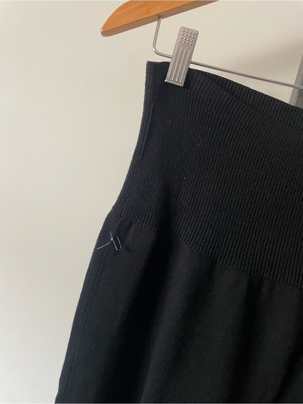 NEW Babaton The Group Sontag Knit Wide Leg Pant Black Long Longline Size Medium - Picture 4 of 8